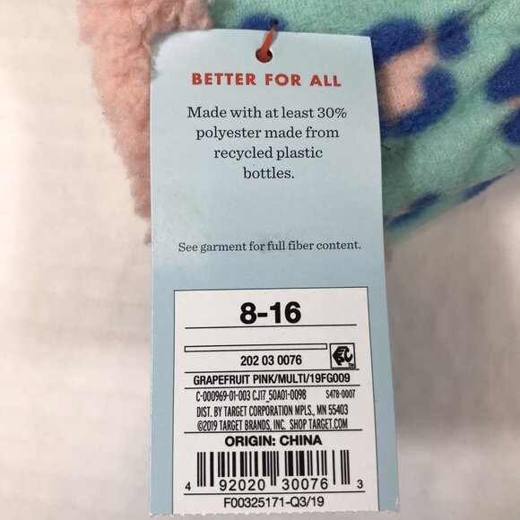 Cat & Jack Girls Size 8-16 Gloves Pink Blue Leopard Print New With Tags - Picture 3 of 10